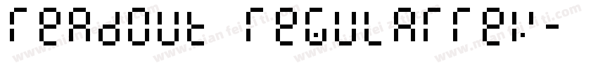 Readout RegularRev字体转换